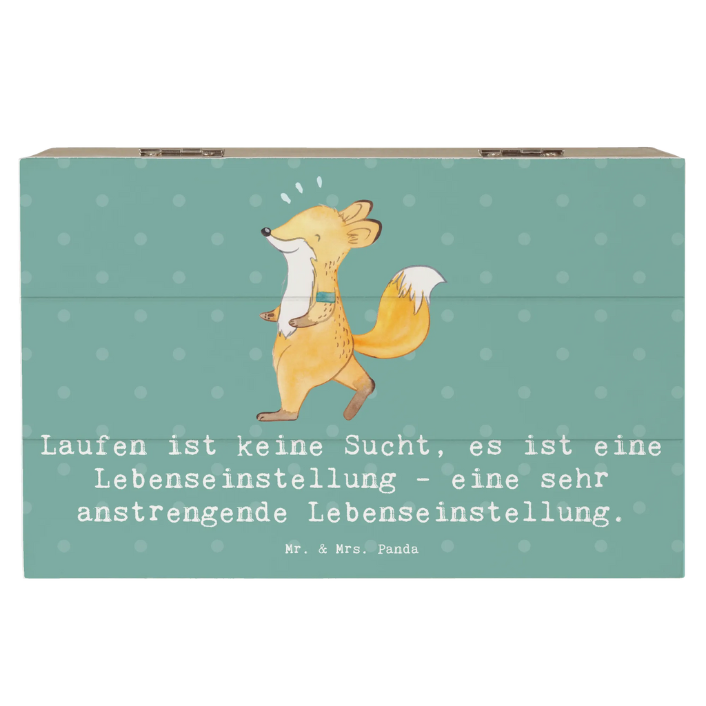 Holzkiste Laufen ist keine Sucht, es ist eine Lebenseinstellung - eine sehr anstrengende Lebenseinstellung. Dekokiste, Aufbewahrungsbox, Holzkiste, Erinnerungskiste, Erinnerungsbox, Truhe, Schatzkiste, Kiste, Schatulle, Geschenkbox, XXL, Geschenkdose, Geschenk, Sport, Sportart, Hobby, Schenken, Danke, Dankeschön, Auszeichnung, Gewinn, Sportler