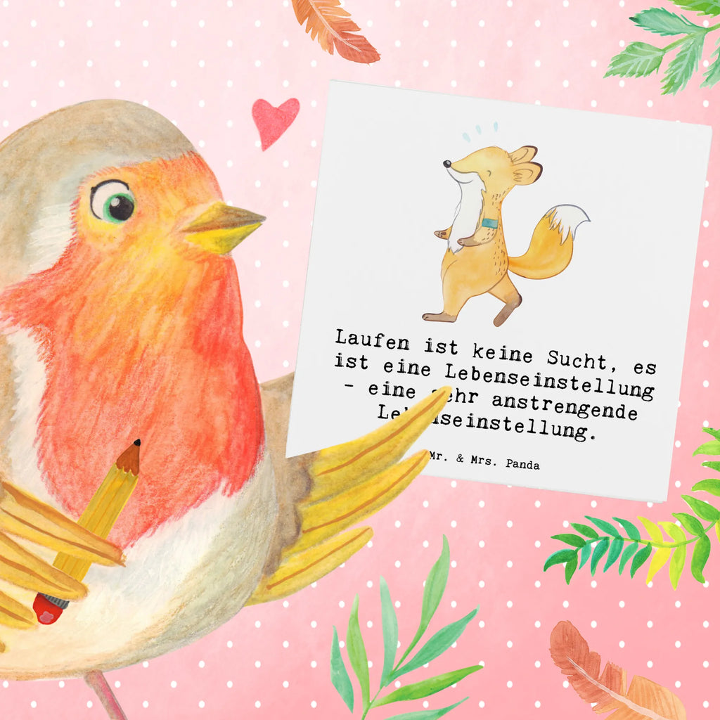 Deluxe Karte Laufen ist keine Sucht, es ist eine Lebenseinstellung - eine sehr anstrengende Lebenseinstellung. Karte, Hochwertige Grußkarte, Einladungskarte, Geburtstagskarte, Grußkarte, Glückwunschkarte, Klappkarte, Hochwertige Klappkarte, Hochzeitskarte, Geschenk, Sport, Sportart, Hobby, Schenken, Danke, Dankeschön, Auszeichnung, Gewinn, Sportler