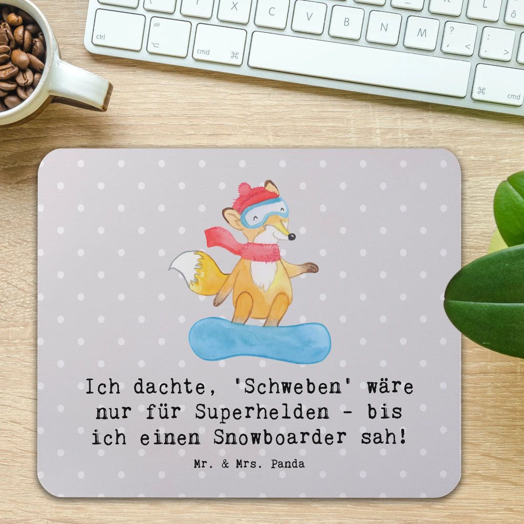 Mouse mat Ich dachte, 'Schweben' wäre nur für Superhelden - bis ich einen Snowboarder sah! Mousepad, Arbeitszimmer, Mauspad, Computer zubehör, Mausunterlage, Mauspad Büro, Einzigartiges Mauspad, PC Zubehör, Designer Mauspad, Büroausstattung, Geschenk, Sport, Sportart, Hobby, Schenken, Danke, Dankeschön, Auszeichnung, Gewinn, Sportler