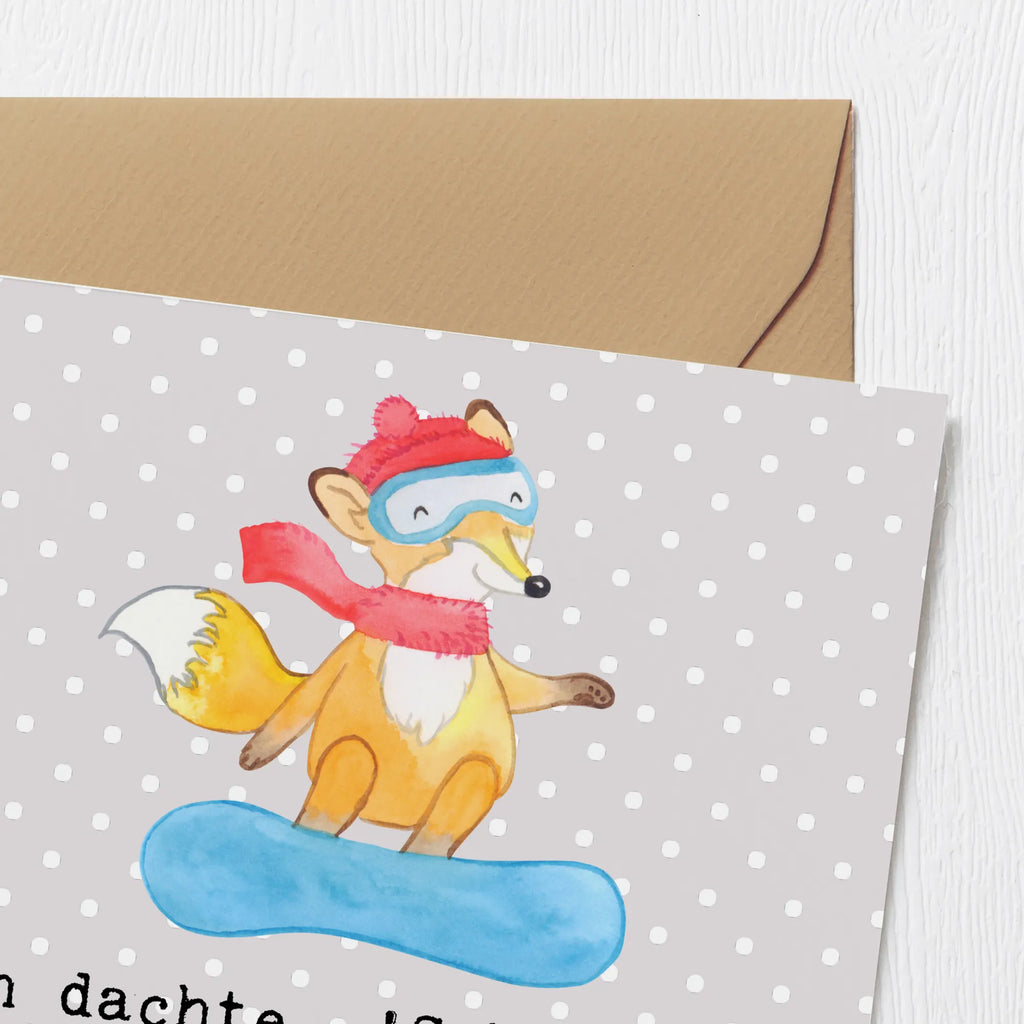Deluxe Card Ich dachte, 'Schweben' wäre nur für Superhelden - bis ich einen Snowboarder sah! Karte, Grußkarte, Hochzeitskarte, Hochwertige Grußkarte, Einladungskarte, Glückwunschkarte, Geburtstagskarte, Klappkarte, Hochwertige Klappkarte, Geschenk, Sport, Sportart, Hobby, Schenken, Danke, Dankeschön, Auszeichnung, Gewinn, Sportler