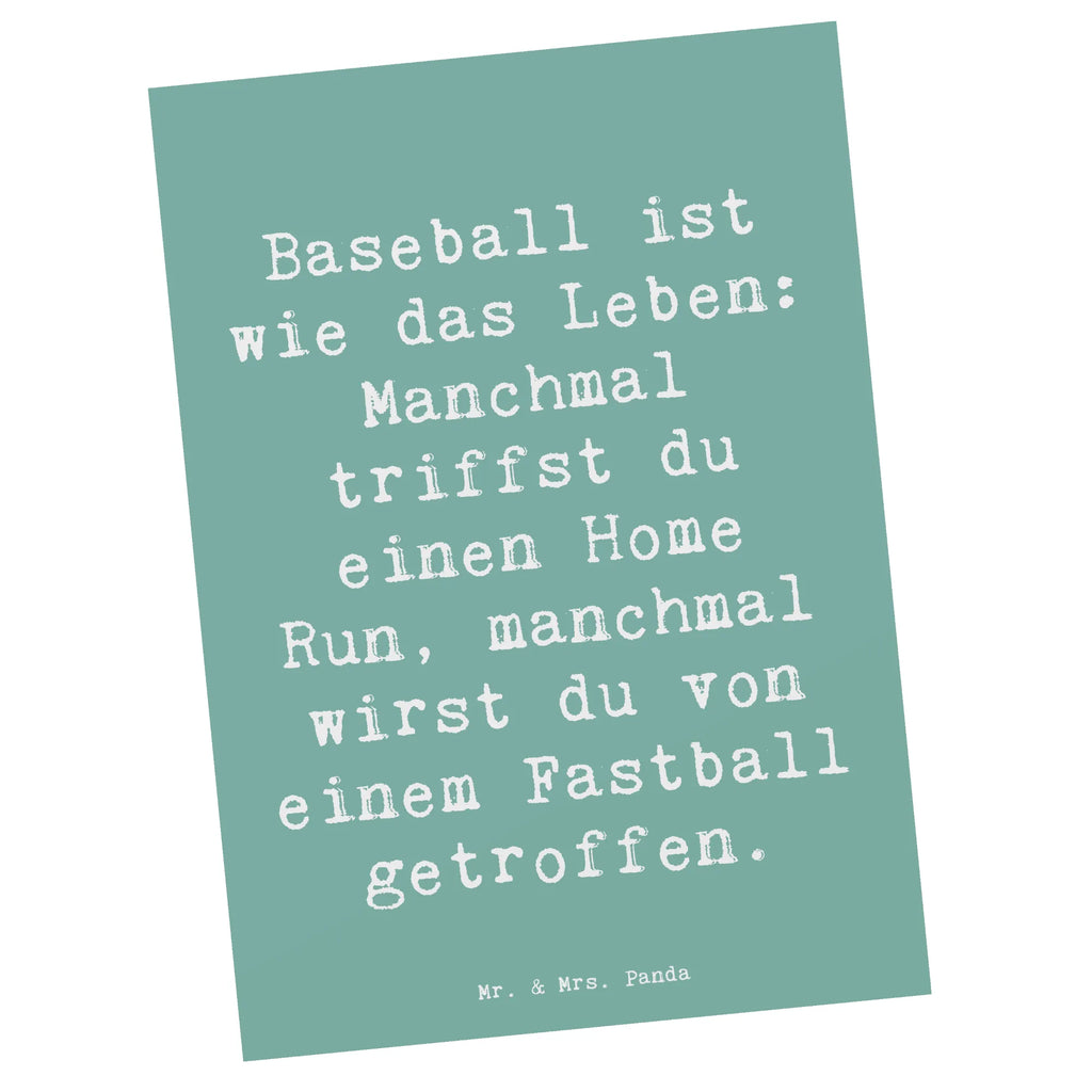 Postcard Saying Baseball ist wie das Leben: Manchmal triffst du einen Home Run, manchmal wirst du von einem Fastball getroffen. Grußkarte, Geburtstagskarte, Ansichtskarte, Geschenkkarte, Postkarte, Dankeskarte, Ansichtskarten, Karte, Einladungskarten Geburtstag, Einladungskarte, Einladung Geburtstag, Einladung, Geschenk, Sport, Sportart, Hobby, Schenken, Danke, Dankeschön, Auszeichnung, Gewinn, Sportler