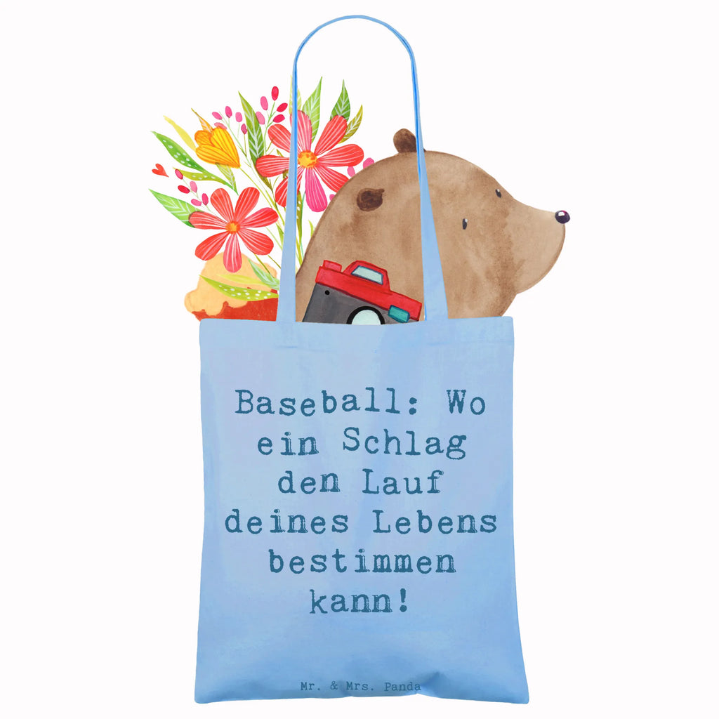 Tote bag Saying Baseball: Wo ein Schlag den Lauf deines Lebens bestimmen kann! Laptoptasche, Jutetasche, Badetasche, Stoffbeutel, Beuteltasche, Stofftasche, Umhängetasche, Einkaufstüte, Jutebeutel, Shopper, Tasche, Tragetasche, Einkaufstasche, Beutel, Schultertasche, Strandtasche, Geschenk, Sport, Sportart, Hobby, Schenken, Danke, Dankeschön, Auszeichnung, Gewinn, Sportler