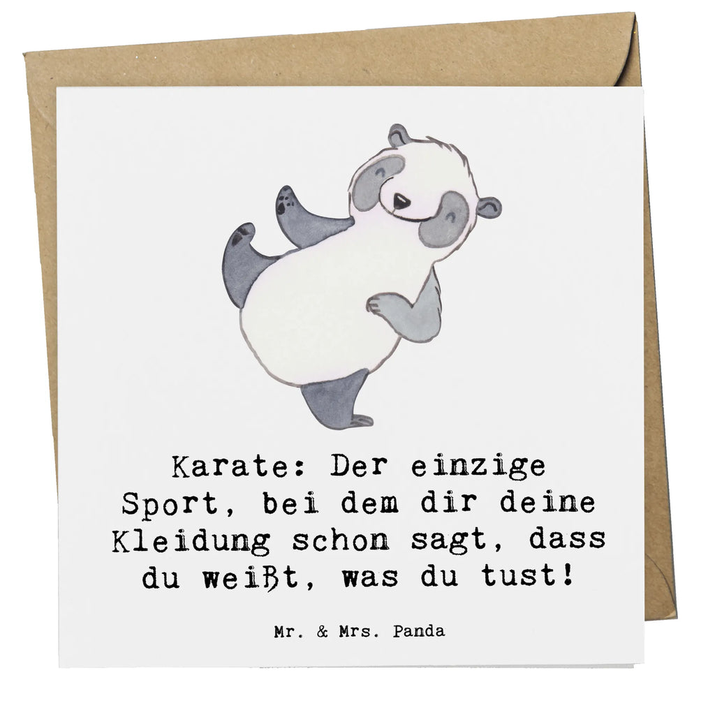 Deluxe Card Karate: Der einzige Sport, bei dem dir deine Kleidung schon sagt, dass du weißt, was du tust! Karte, Glückwunschkarte, Geburtstagskarte, Hochzeitskarte, Hochwertige Grußkarte, Klappkarte, Hochwertige Klappkarte, Grußkarte, Einladungskarte, Geschenk, Sport, Sportart, Hobby, Schenken, Danke, Dankeschön, Auszeichnung, Gewinn, Sportler