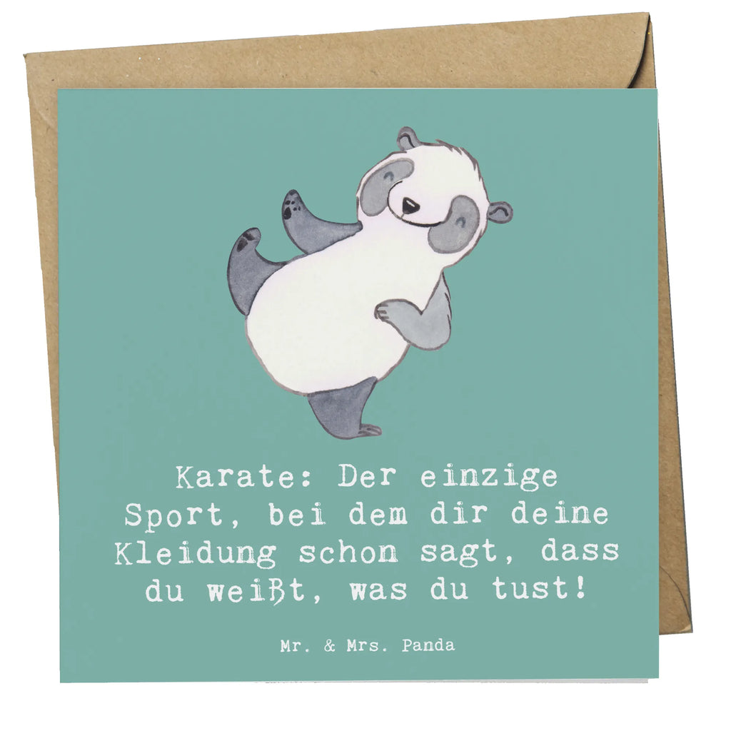 Deluxe Card Karate: Der einzige Sport, bei dem dir deine Kleidung schon sagt, dass du weißt, was du tust! Karte, Glückwunschkarte, Geburtstagskarte, Hochzeitskarte, Hochwertige Grußkarte, Klappkarte, Hochwertige Klappkarte, Grußkarte, Einladungskarte, Geschenk, Sport, Sportart, Hobby, Schenken, Danke, Dankeschön, Auszeichnung, Gewinn, Sportler