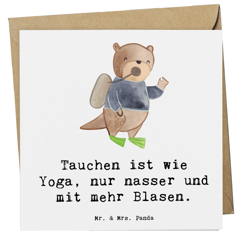 Deluxe Card Tauchen ist wie Yoga, nur nasser und mit mehr Blasen. Grußkarte, Geburtstagskarte, Hochwertige Grußkarte, Glückwunschkarte, Karte, Hochzeitskarte, Hochwertige Klappkarte, Einladungskarte, Klappkarte, Geschenk, Sport, Sportart, Hobby, Schenken, Danke, Dankeschön, Auszeichnung, Gewinn, Sportler