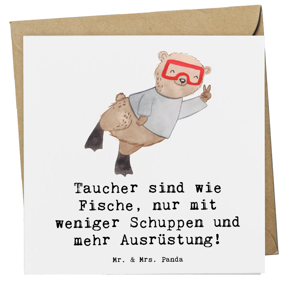 Deluxe Card Taucher sind wie Fische, nur mit weniger Schuppen und mehr Ausrüstung! Einladungskarte, Karte, Grußkarte, Hochzeitskarte, Hochwertige Klappkarte, Klappkarte, Glückwunschkarte, Hochwertige Grußkarte, Geburtstagskarte, Geschenk, Sport, Sportart, Hobby, Schenken, Danke, Dankeschön, Auszeichnung, Gewinn, Sportler