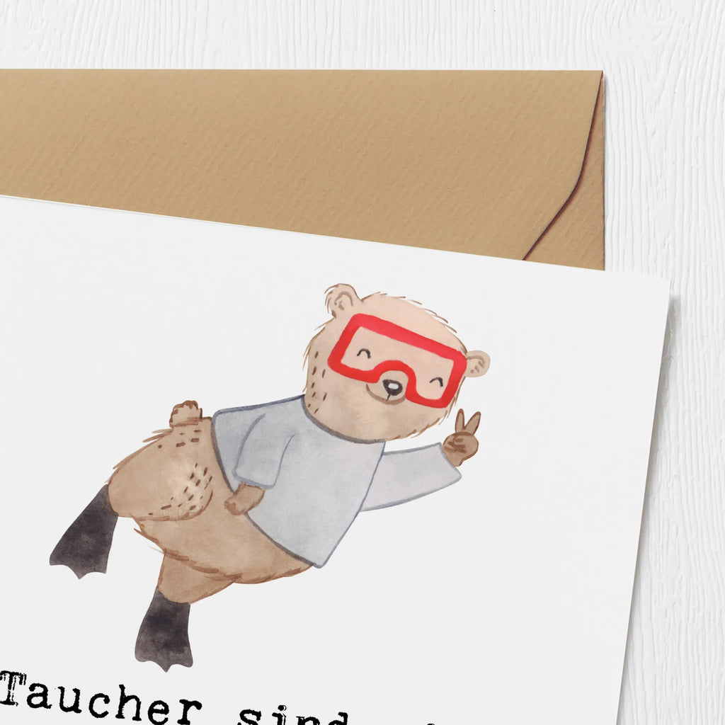 Deluxe Card Taucher sind wie Fische, nur mit weniger Schuppen und mehr Ausrüstung! Einladungskarte, Karte, Grußkarte, Hochzeitskarte, Hochwertige Klappkarte, Klappkarte, Glückwunschkarte, Hochwertige Grußkarte, Geburtstagskarte, Geschenk, Sport, Sportart, Hobby, Schenken, Danke, Dankeschön, Auszeichnung, Gewinn, Sportler