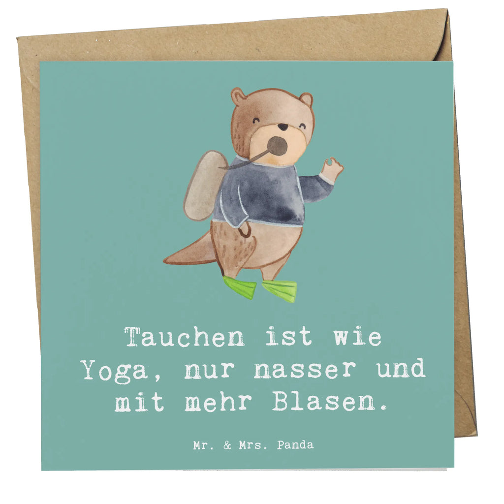Deluxe Card Tauchen ist wie Yoga, nur nasser und mit mehr Blasen. Grußkarte, Geburtstagskarte, Hochwertige Grußkarte, Glückwunschkarte, Karte, Hochzeitskarte, Hochwertige Klappkarte, Einladungskarte, Klappkarte, Geschenk, Sport, Sportart, Hobby, Schenken, Danke, Dankeschön, Auszeichnung, Gewinn, Sportler