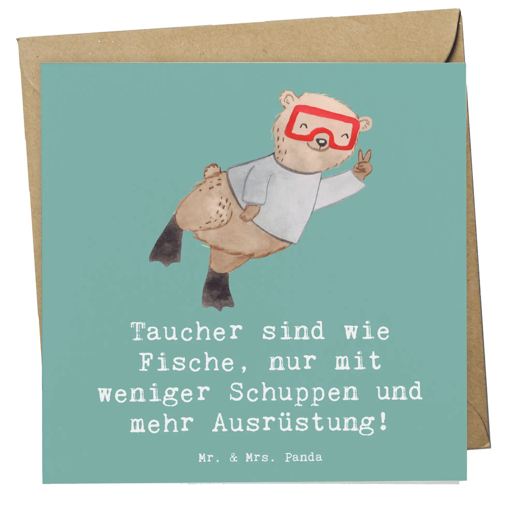 Deluxe Card Taucher sind wie Fische, nur mit weniger Schuppen und mehr Ausrüstung! Einladungskarte, Karte, Grußkarte, Hochzeitskarte, Hochwertige Klappkarte, Klappkarte, Glückwunschkarte, Hochwertige Grußkarte, Geburtstagskarte, Geschenk, Sport, Sportart, Hobby, Schenken, Danke, Dankeschön, Auszeichnung, Gewinn, Sportler