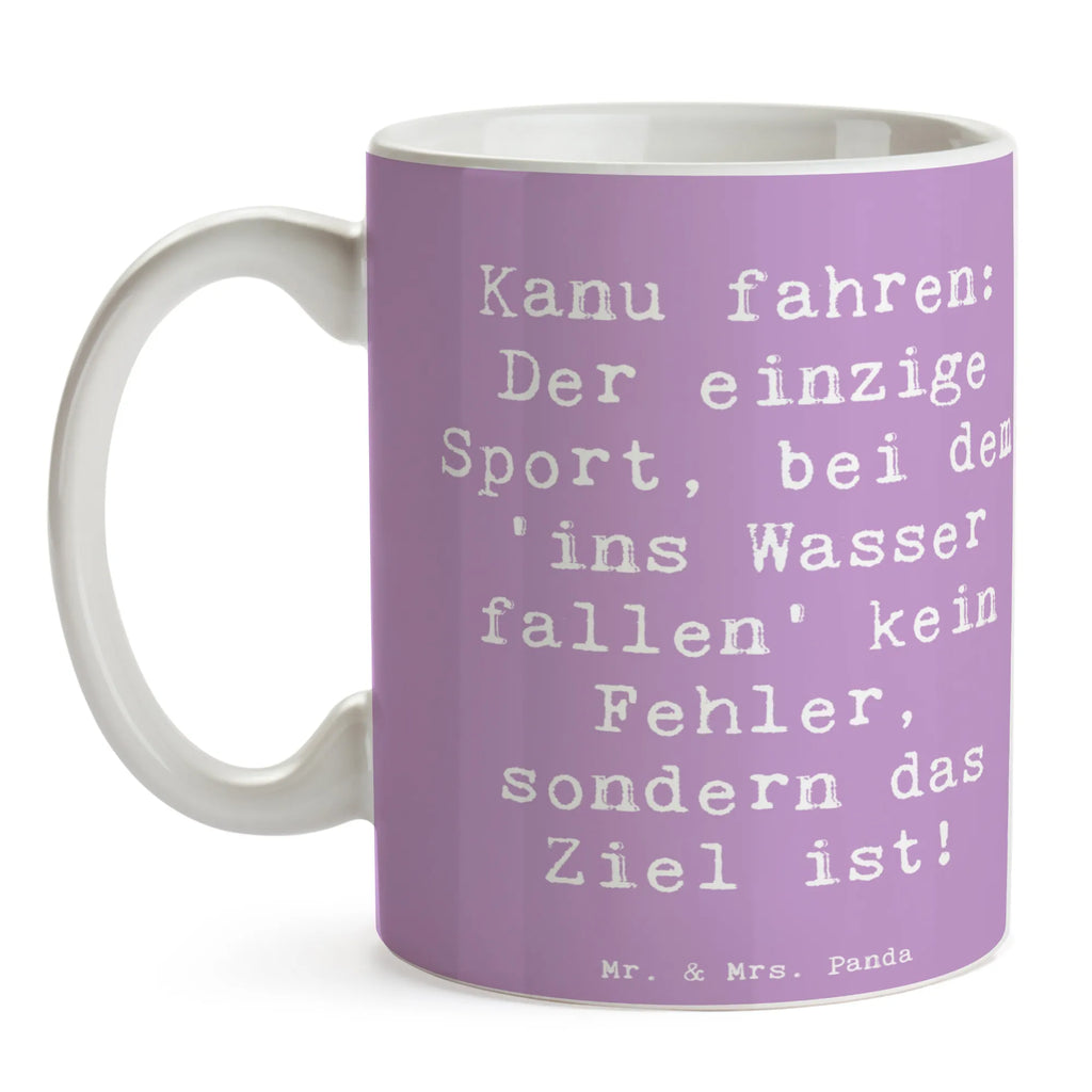 Mug Saying Kanu fahren: Der einzige Sport, bei dem 'ins Wasser fallen' kein Fehler, sondern das Ziel ist! Kaffeetasse, Porzellantasse, Keramiktasse, Teetasse, Tasse mit Motiven, Bürotasse, Tasse, Tasse mit Zitaten, Geschenktasse, Geschenk, Sport, Sportart, Hobby, Schenken, Danke, Dankeschön, Auszeichnung, Gewinn, Sportler