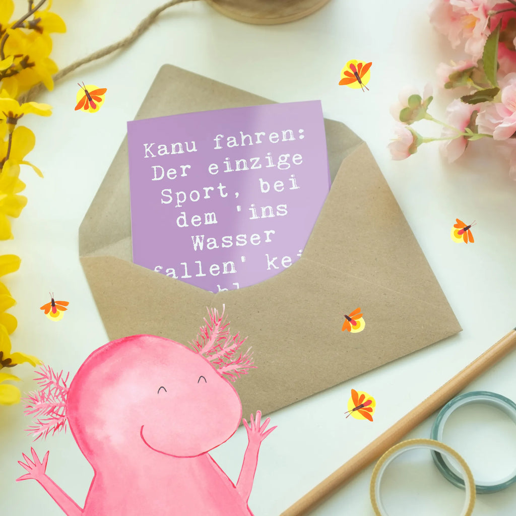 Grußkarte Spruch Kanu Abenteuer Karte, Glückwunschkarte, Hochzeitskarte, Klappkarte, Grußkarte, Einladungskarte, Geburtstagskarte, Ansichtskarten, Geschenk, Sport, Sportart, Hobby, Schenken, Danke, Dankeschön, Auszeichnung, Gewinn, Sportler