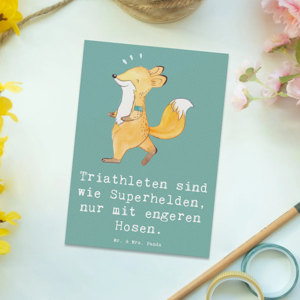 Postkarte Triathlon Superheld Einladungskarte, Postkarte, Ansichtskarten, Einladung Geburtstag, Geschenkkarte, Einladungskarten Geburtstag, Einladung, Ansichtskarte, Karte, Grußkarte, Geburtstagskarte, Dankeskarte, Geschenk, Sport, Sportart, Hobby, Schenken, Danke, Dankeschön, Auszeichnung, Gewinn, Sportler