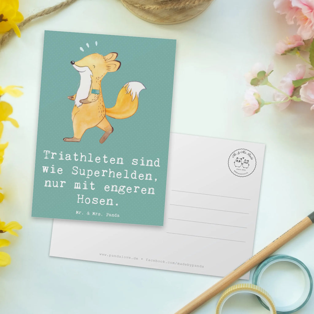 Postkarte Triathlon Superheld Einladungskarte, Postkarte, Ansichtskarten, Einladung Geburtstag, Geschenkkarte, Einladungskarten Geburtstag, Einladung, Ansichtskarte, Karte, Grußkarte, Geburtstagskarte, Dankeskarte, Geschenk, Sport, Sportart, Hobby, Schenken, Danke, Dankeschön, Auszeichnung, Gewinn, Sportler