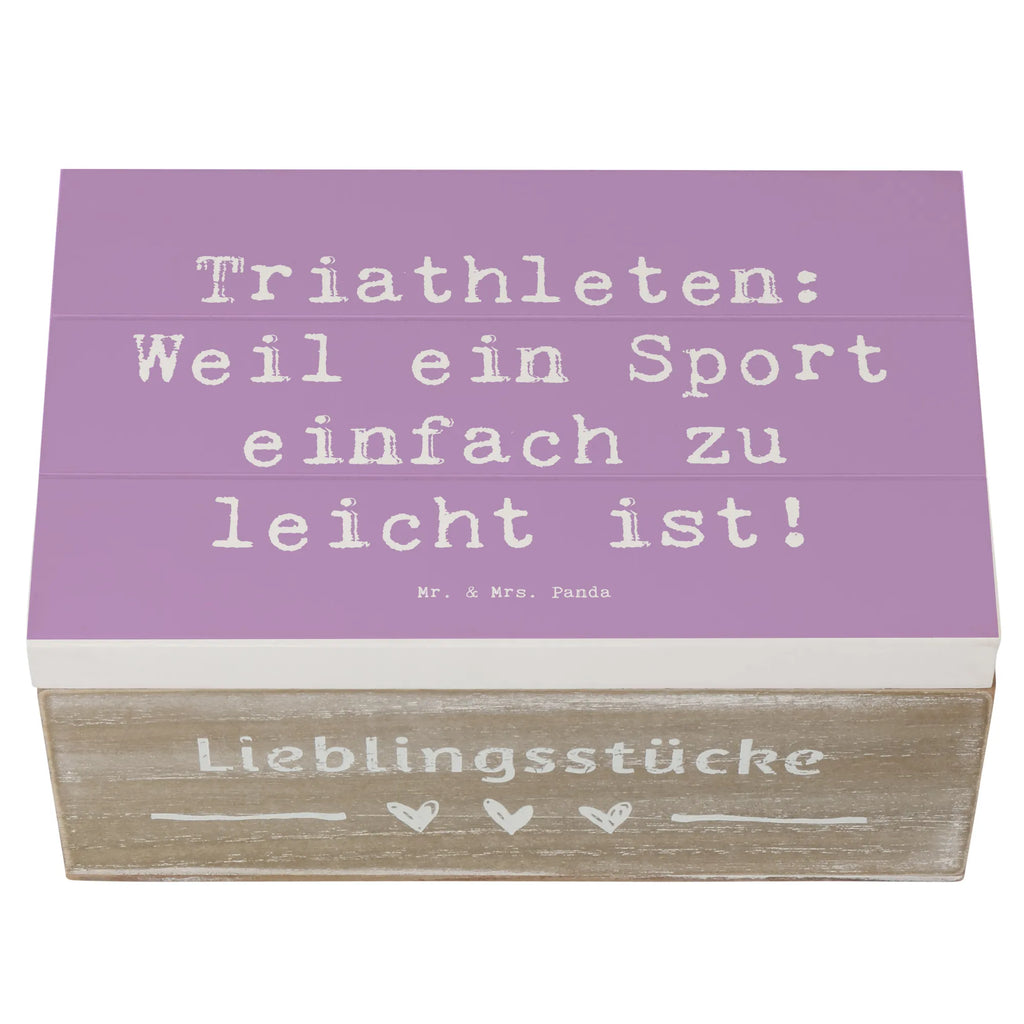 Wooden chest Saying Triathleten: Weil ein Sport einfach zu leicht ist! Schatzkiste, Truhe, XXL, Erinnerungskiste, Kiste, Schatulle, Geschenkdose, Dekokiste, Geschenkbox, Aufbewahrungsbox, Erinnerungsbox, Holzkiste, Geschenk, Sport, Sportart, Hobby, Schenken, Danke, Dankeschön, Auszeichnung, Gewinn, Sportler