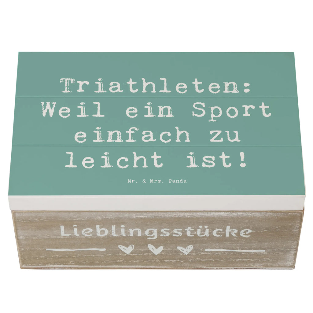 Wooden chest Saying Triathleten: Weil ein Sport einfach zu leicht ist! Schatzkiste, Truhe, XXL, Erinnerungskiste, Kiste, Schatulle, Geschenkdose, Dekokiste, Geschenkbox, Aufbewahrungsbox, Erinnerungsbox, Holzkiste, Geschenk, Sport, Sportart, Hobby, Schenken, Danke, Dankeschön, Auszeichnung, Gewinn, Sportler