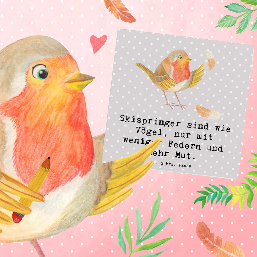 Deluxe Karte Skispringen Mut Klappkarte, Karte, Hochwertige Grußkarte, Einladungskarte, Hochwertige Klappkarte, Glückwunschkarte, Hochzeitskarte, Grußkarte, Geburtstagskarte, Geschenk, Sport, Sportart, Hobby, Schenken, Danke, Dankeschön, Auszeichnung, Gewinn, Sportler