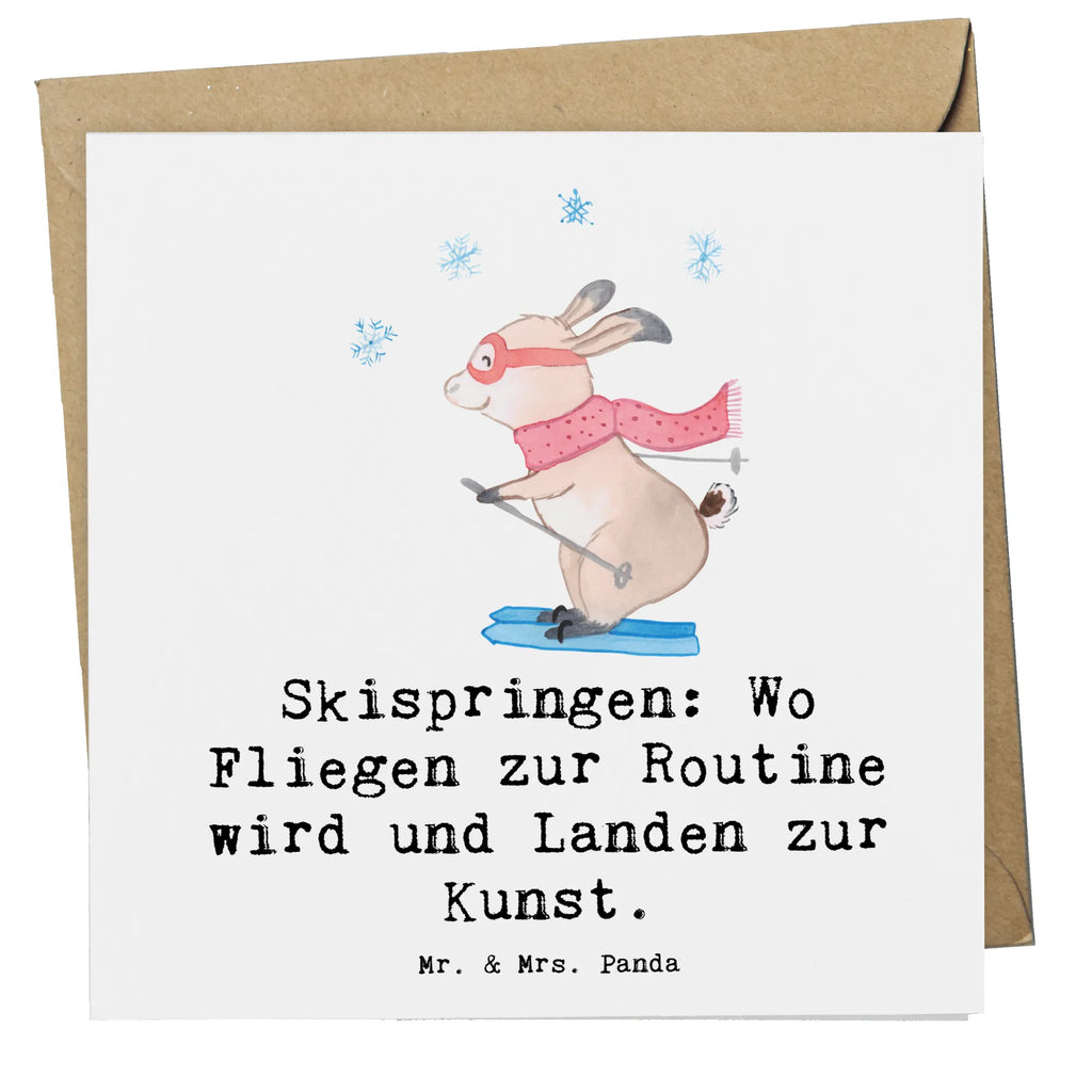 Deluxe Card Skispringen: Wo Fliegen zur Routine wird und Landen zur Kunst. Einladungskarte, Klappkarte, Grußkarte, Hochwertige Klappkarte, Glückwunschkarte, Hochwertige Grußkarte, Geburtstagskarte, Karte, Hochzeitskarte, Geschenk, Sport, Sportart, Hobby, Schenken, Danke, Dankeschön, Auszeichnung, Gewinn, Sportler