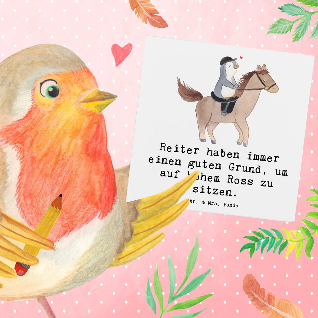 Deluxe Card Reiter haben immer einen guten Grund, um auf hohem Ross zu sitzen. Hochwertige Klappkarte, Grußkarte, Hochwertige Grußkarte, Karte, Geburtstagskarte, Klappkarte, Hochzeitskarte, Einladungskarte, Glückwunschkarte, Geschenk, Sport, Sportart, Hobby, Schenken, Danke, Dankeschön, Auszeichnung, Gewinn, Sportler