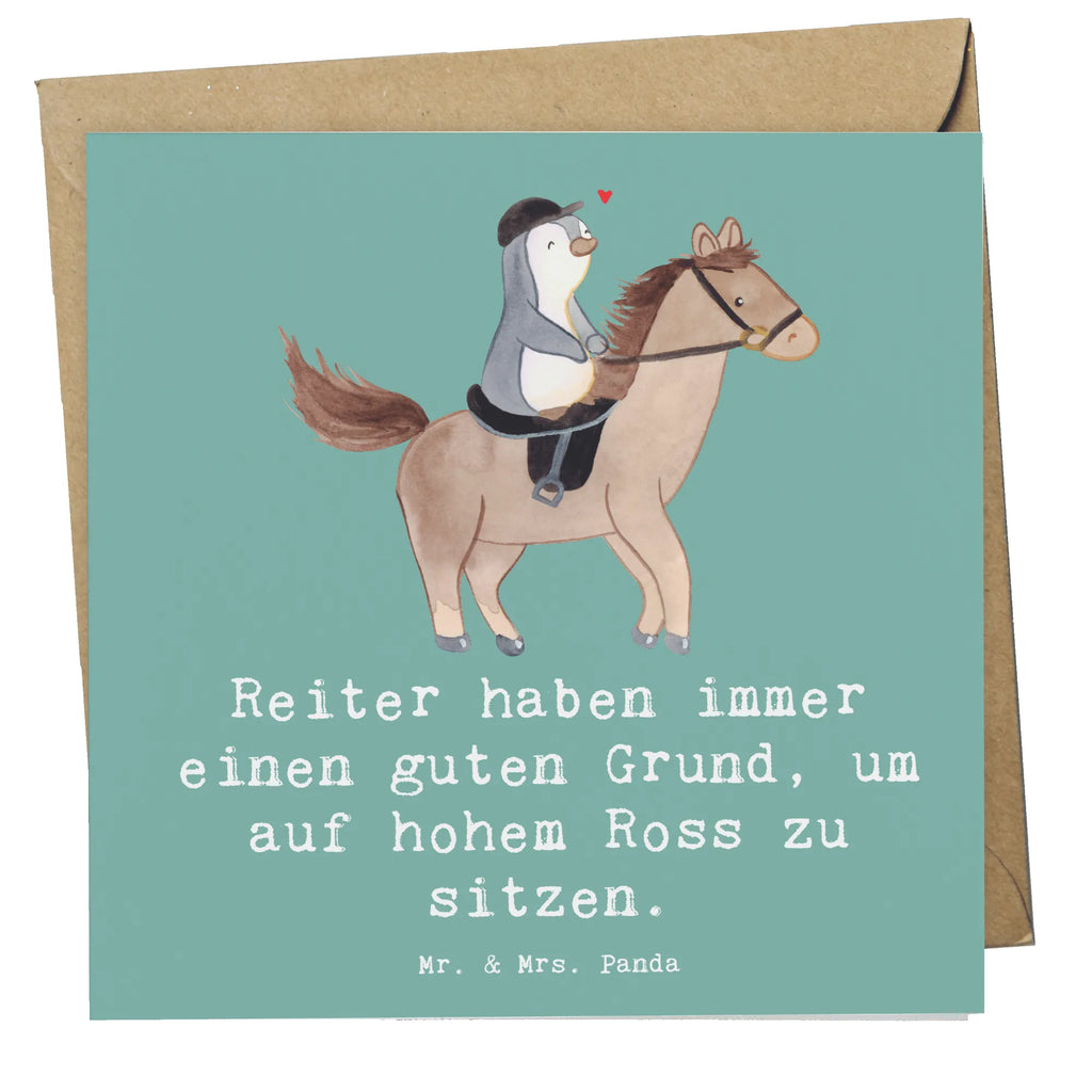 Deluxe Card Reiter haben immer einen guten Grund, um auf hohem Ross zu sitzen. Hochwertige Klappkarte, Grußkarte, Hochwertige Grußkarte, Karte, Geburtstagskarte, Klappkarte, Hochzeitskarte, Einladungskarte, Glückwunschkarte, Geschenk, Sport, Sportart, Hobby, Schenken, Danke, Dankeschön, Auszeichnung, Gewinn, Sportler