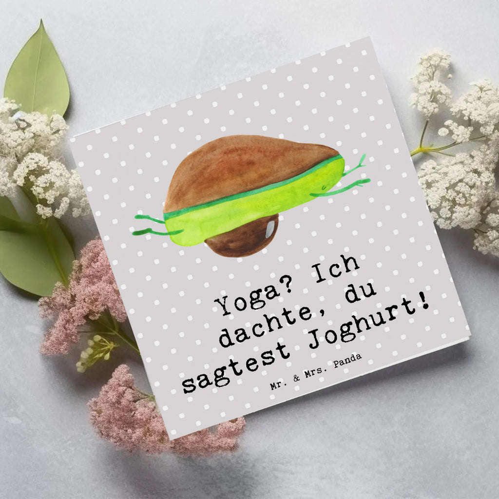 Deluxe Card Yoga? Ich dachte, du sagtest Joghurt! Grußkarte, Hochzeitskarte, Klappkarte, Geburtstagskarte, Hochwertige Grußkarte, Hochwertige Klappkarte, Karte, Einladungskarte, Glückwunschkarte, Geschenk, Sport, Sportart, Hobby, Schenken, Danke, Dankeschön, Auszeichnung, Gewinn, Sportler