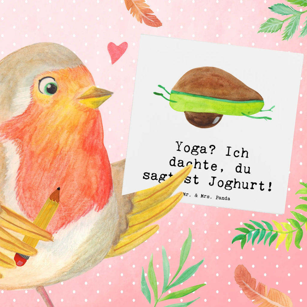Deluxe Card Yoga? Ich dachte, du sagtest Joghurt! Grußkarte, Hochzeitskarte, Klappkarte, Geburtstagskarte, Hochwertige Grußkarte, Hochwertige Klappkarte, Karte, Einladungskarte, Glückwunschkarte, Geschenk, Sport, Sportart, Hobby, Schenken, Danke, Dankeschön, Auszeichnung, Gewinn, Sportler