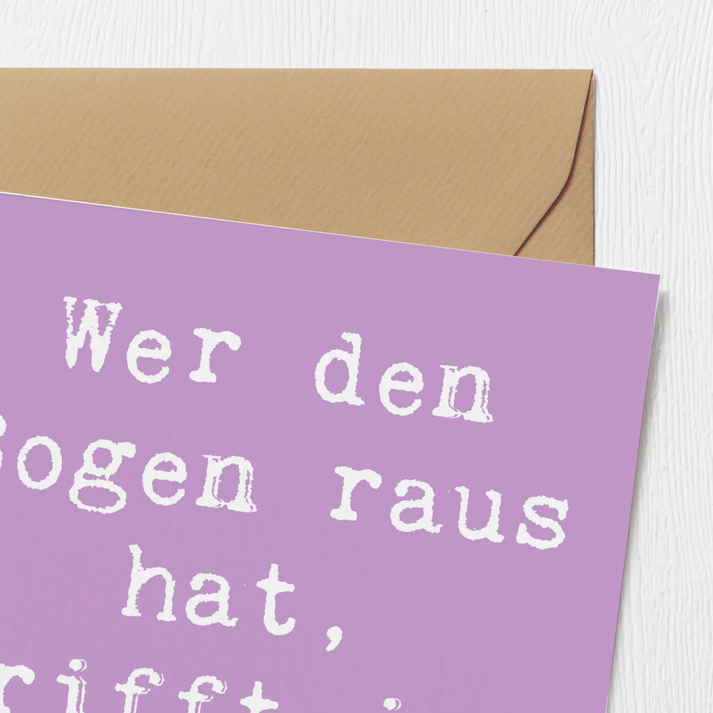 Deluxe Card Saying Wer den Bogen raus hat, trifft ins Schwarze. Einladungskarte, Klappkarte, Karte, Hochzeitskarte, Glückwunschkarte, Grußkarte, Geburtstagskarte, Hochwertige Grußkarte, Hochwertige Klappkarte, Geschenk, Sport, Sportart, Hobby, Schenken, Danke, Dankeschön, Auszeichnung, Gewinn, Sportler