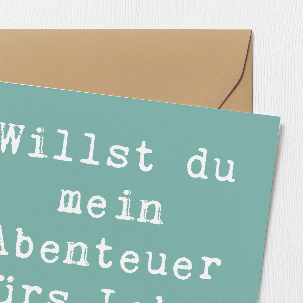 Deluxe Karte Spruch Heiratsantrag Abenteuer Karte, Grußkarte, Klappkarte, Einladungskarte, Glückwunschkarte, Hochzeitskarte, Geburtstagskarte, Hochwertige Grußkarte, Hochwertige Klappkarte, Hochzeit, Hochzeitsgeschenk, Ehe, Hochzeitsfeier, Trauung, Trauungsgeschenk, Verlobungsfeier, Verlobungsgeschenk, Hochzeitsgeschenkideen, Hochzeitsgeschenke für Brautpaar