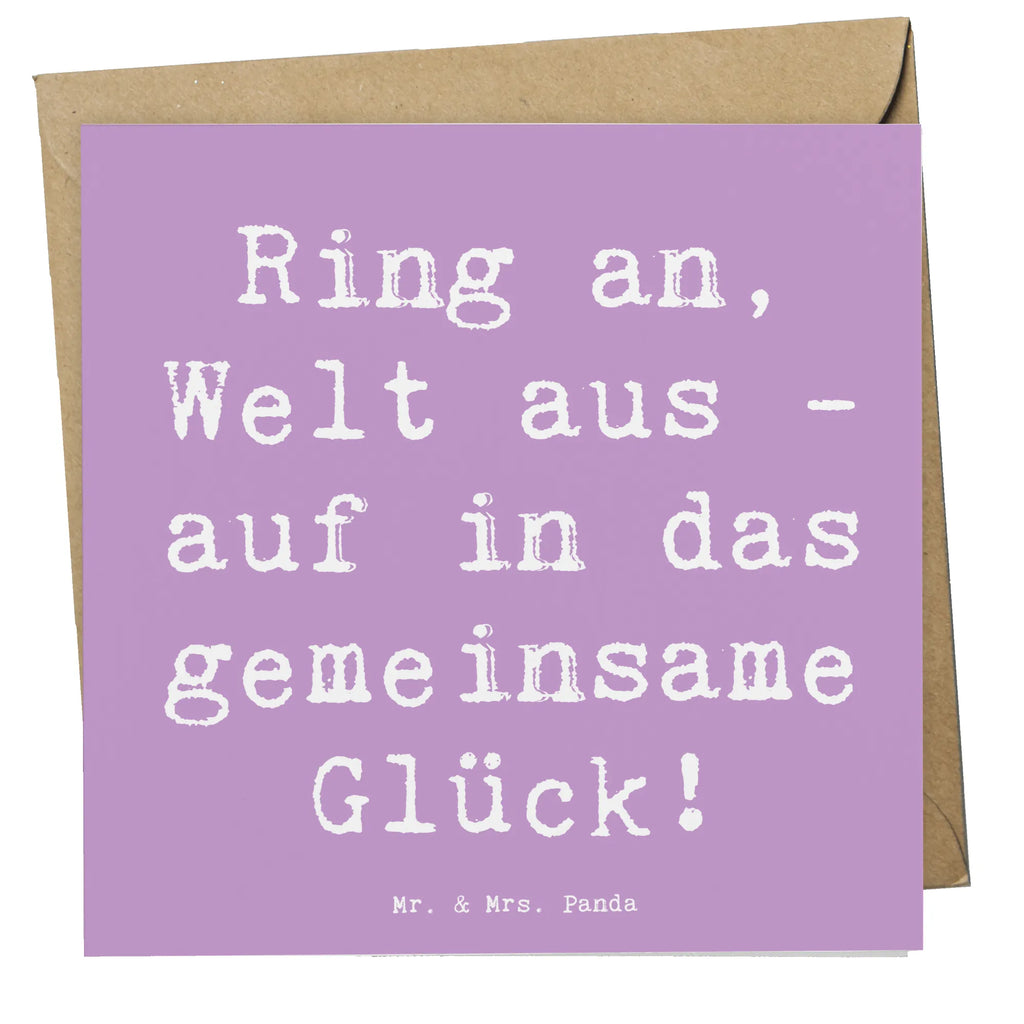 Deluxe Card Saying Ring an, Welt aus - auf in das gemeinsame Glück! Karte, Hochwertige Klappkarte, Geburtstagskarte, Glückwunschkarte, Hochzeitskarte, Grußkarte, Einladungskarte, Hochwertige Grußkarte, Klappkarte, Hochzeit, Hochzeitsgeschenk, Ehe, Hochzeitsfeier, Trauung, Trauungsgeschenk, Verlobungsfeier, Verlobungsgeschenk, Hochzeitsgeschenkideen, Hochzeitsgeschenke für Brautpaar