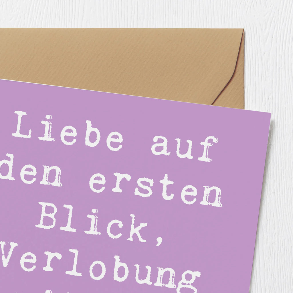 Deluxe Card Saying Liebe auf den ersten Blick, Verlobung mit dem zweiten! Karte, Grußkarte, Klappkarte, Einladungskarte, Glückwunschkarte, Hochzeitskarte, Geburtstagskarte, Hochwertige Grußkarte, Hochwertige Klappkarte, Hochzeit, Hochzeitsgeschenk, Ehe, Hochzeitsfeier, Trauung, Trauungsgeschenk, Verlobungsfeier, Verlobungsgeschenk, Hochzeitsgeschenkideen, Hochzeitsgeschenke für Brautpaar