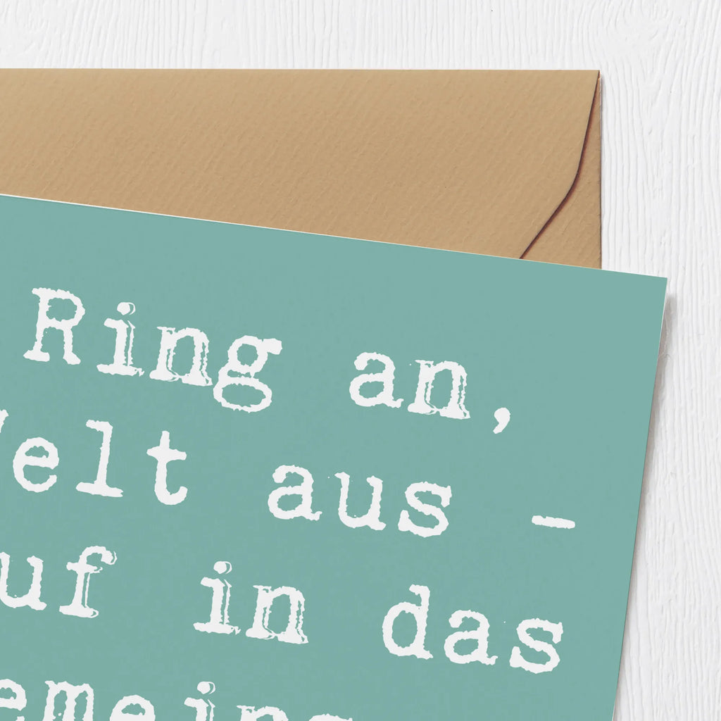 Deluxe Card Saying Ring an, Welt aus - auf in das gemeinsame Glück! Karte, Hochwertige Klappkarte, Geburtstagskarte, Glückwunschkarte, Hochzeitskarte, Grußkarte, Einladungskarte, Hochwertige Grußkarte, Klappkarte, Hochzeit, Hochzeitsgeschenk, Ehe, Hochzeitsfeier, Trauung, Trauungsgeschenk, Verlobungsfeier, Verlobungsgeschenk, Hochzeitsgeschenkideen, Hochzeitsgeschenke für Brautpaar