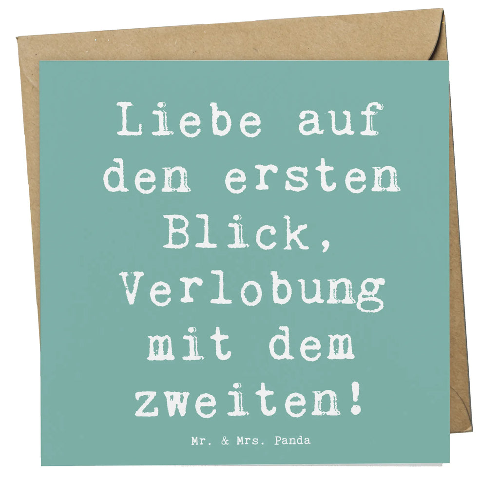 Deluxe Card Saying Liebe auf den ersten Blick, Verlobung mit dem zweiten! Karte, Grußkarte, Klappkarte, Einladungskarte, Glückwunschkarte, Hochzeitskarte, Geburtstagskarte, Hochwertige Grußkarte, Hochwertige Klappkarte, Hochzeit, Hochzeitsgeschenk, Ehe, Hochzeitsfeier, Trauung, Trauungsgeschenk, Verlobungsfeier, Verlobungsgeschenk, Hochzeitsgeschenkideen, Hochzeitsgeschenke für Brautpaar