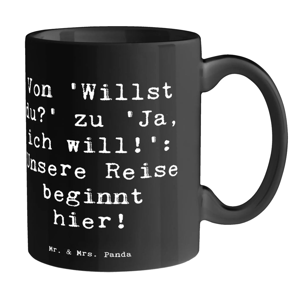 Mug Saying Von 'Willst du?' zu 'Ja, ich will!': Unsere Reise beginnt hier! Tasse mit Motiven, Bürotasse, Tasse, Porzellantasse, Keramiktasse, Tasse mit Zitaten, Geschenktasse, Teetasse, Kaffeetasse, Hochzeit, Hochzeitsgeschenk, Ehe, Hochzeitsfeier, Trauung, Trauungsgeschenk, Hochzeitskarte, Verlobungsfeier, Verlobungsgeschenk, Hochzeitsgeschenkideen, Hochzeitsgeschenke für Brautpaar