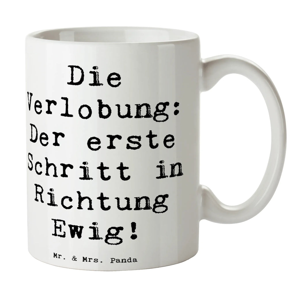 Mug Saying Die Verlobung: Der erste Schritt in Richtung Ewig! Geschenktasse, Bürotasse, Tasse, Teetasse, Keramiktasse, Porzellantasse, Tasse mit Motiven, Tasse mit Zitaten, Kaffeetasse, Hochzeit, Hochzeitsgeschenk, Ehe, Hochzeitsfeier, Trauung, Trauungsgeschenk, Hochzeitskarte, Verlobungsfeier, Verlobungsgeschenk, Hochzeitsgeschenkideen, Hochzeitsgeschenke für Brautpaar