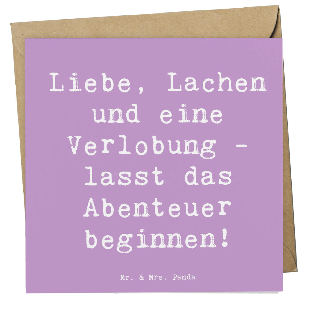 Deluxe Karte Liebe, Lachen und eine Verlobung - lasst das Abenteuer beginnen! Karte, Grußkarte, Klappkarte, Einladungskarte, Glückwunschkarte, Hochzeitskarte, Geburtstagskarte, Hochwertige Grußkarte, Hochwertige Klappkarte, Hochzeit, Hochzeitsgeschenk, Ehe, Hochzeitsfeier, Trauung, Trauungsgeschenk, Verlobungsfeier, Verlobungsgeschenk, Hochzeitsgeschenkideen, Hochzeitsgeschenke für Brautpaar