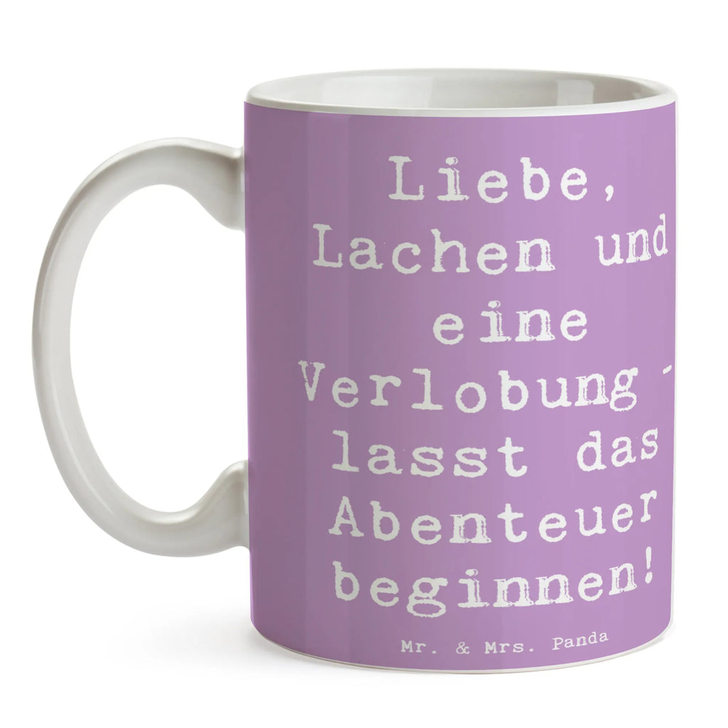 Tasse Spruch Verlobungsfeier Abenteuer Teetasse, Bürotasse, Keramiktasse, Kaffeetasse, Porzellantasse, Geschenktasse, Tasse, Tasse mit Zitaten, Tasse mit Motiven, Hochzeit, Hochzeitsgeschenk, Ehe, Hochzeitsfeier, Trauung, Trauungsgeschenk, Hochzeitskarte, Verlobungsfeier, Verlobungsgeschenk, Hochzeitsgeschenkideen, Hochzeitsgeschenke für Brautpaar