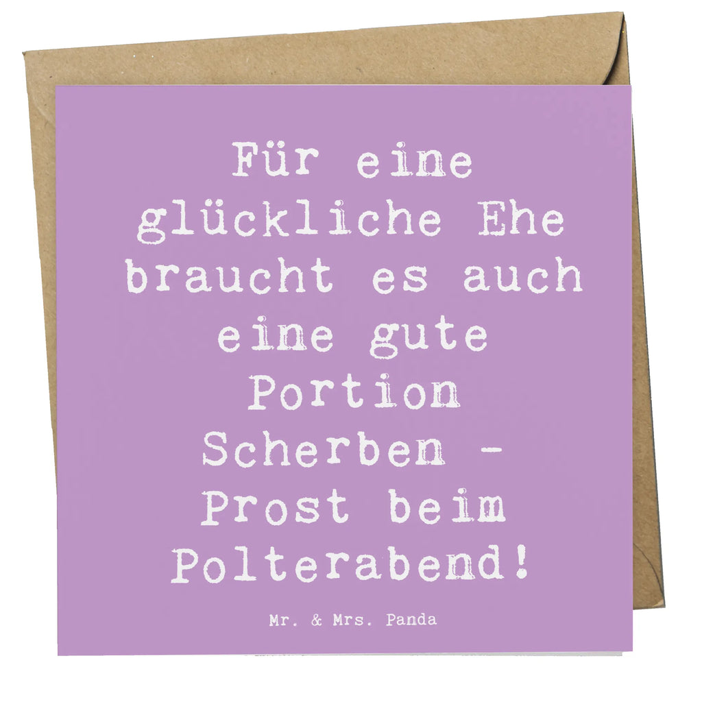 Deluxe Card Saying Für eine glückliche Ehe braucht es auch eine gute Portion Scherben - Prost beim Polterabend! Karte, Grußkarte, Klappkarte, Einladungskarte, Glückwunschkarte, Hochzeitskarte, Geburtstagskarte, Hochwertige Grußkarte, Hochwertige Klappkarte, Hochzeit, Hochzeitsgeschenk, Ehe, Hochzeitsfeier, Trauung, Trauungsgeschenk, Verlobungsfeier, Verlobungsgeschenk, Hochzeitsgeschenkideen, Hochzeitsgeschenke für Brautpaar