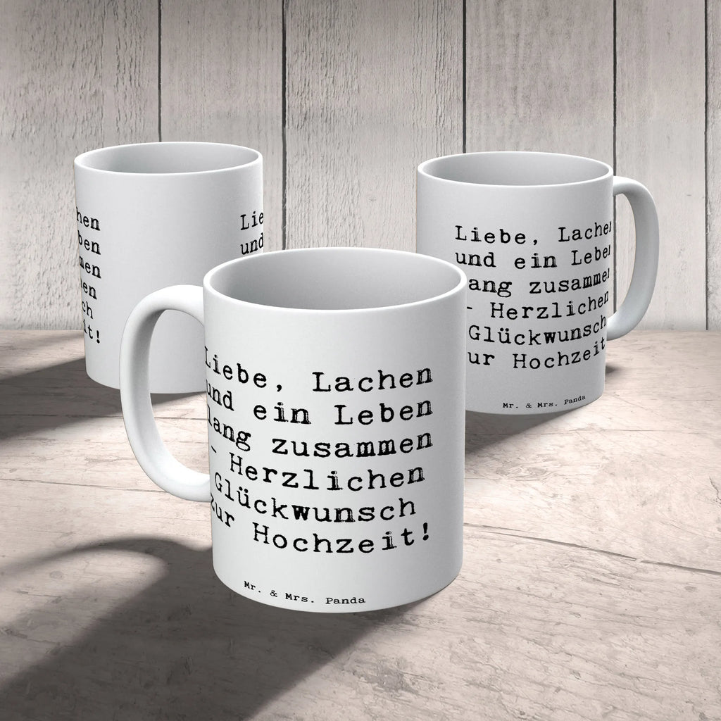 Mug Saying Liebe, Lachen und ein Leben lang zusammen - Herzlichen Glückwunsch zur Hochzeit! Trinkbecher, kaffeetasse bedruckt, Teebecher, milchkaffeetasse, Geschenktasse, heißgetränkebecher, Bürotasse, haferl, Kakaotasse, kaffeebecher keramik, Bürobecher, Bedruckte Tasse, statement tasse, Keramiktasse, Teetasse, Kaffeetasse, Mug, tasse für kaffee, Tasse mit Motiv, Motivtasse, tasse für büro, Keramikbecher, kaffeebecher bedruckt, Coffee Mug, Teepott, Kaffeepott, kaffeetasse keramik, Designtasse, Dekotasse, Kaffeebecher, Frühstücksbecher, Henkeltasse, Trinktasse, schöne tasse, Frühstückstasse, Becher, design tasse, Pott, Tasse, hochwertige tasse, Tasse mit Spruch, Sprüchetasse, Henkelbecher, Hochzeitsgeschenk, Ehe, Hochzeitsfeier, Trauung, Trauungsgeschenk, Hochzeitskarte, Verlobungsfeier, Verlobungsgeschenk, Hochzeitsgeschenkideen, Hochzeitsgeschenke für Brautpaar, Hochzeit