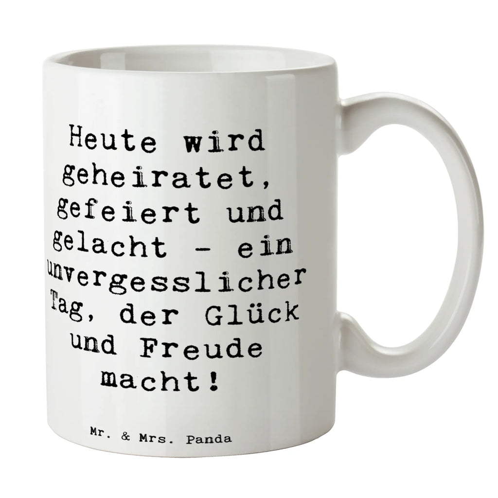 Mug Saying Heute wird geheiratet, gefeiert und gelacht - ein unvergesslicher Tag, der Glück und Freude macht! Tassen, Kaffeepott, Trinkbecher, Kaffeebecher, Designtasse, Kakaotassen, Teetassen, Keramikbecher, Tasse, Kaffeetasse, Keramiktasse, Becher, Henkelbecher, Bürobecher, Henkeltasse, Frühstückstassen, Teepott, Henkeltassen, Frühstücksbecher, Teebecher, Kakaotasse, heißgetränkebecher, Trinktasse, Pott, Keramiktassen, Frühstückstasse, Teetasse, Bürotasse, Kaffeetassen, Hochzeitsgeschenk, Hochzeitsgeschenkideen, Hochzeitsgeschenke für Brautpaar, Hochzeitskarte, Ehe, Hochzeitsfeier, Hochzeit, Trauung, Trauungsgeschenk, Verlobungsfeier, Verlobungsgeschenk