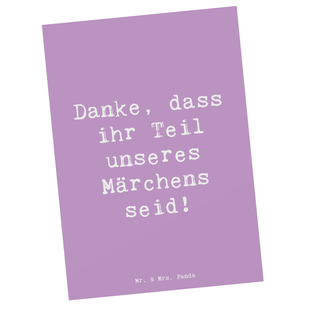 Postcard Saying Danke, dass ihr Teil unseres Märchens seid! Grußkarte, Dankeskarte, Ansichtskarte, Postkarte, Einladung, Einladung Geburtstag, Karte, Ansichtskarten, Einladungskarten Geburtstag, Geschenkkarte, Einladungskarte, Geburtstagskarte, Hochzeit, Hochzeitsgeschenk, Ehe, Hochzeitsfeier, Trauung, Trauungsgeschenk, Hochzeitskarte, Verlobungsfeier, Verlobungsgeschenk, Hochzeitsgeschenkideen, Hochzeitsgeschenke für Brautpaar