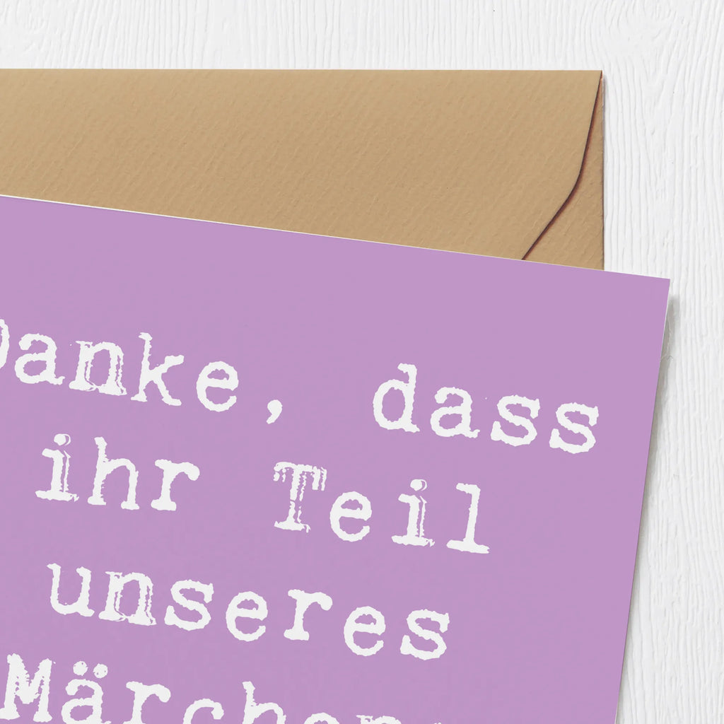 Deluxe Card Saying Danke, dass ihr Teil unseres Märchens seid! Karte, Hochwertige Klappkarte, Hochzeitskarte, Einladungskarte, Geburtstagskarte, Klappkarte, Glückwunschkarte, Grußkarte, Hochwertige Grußkarte, Hochzeit, Hochzeitsgeschenk, Ehe, Hochzeitsfeier, Trauung, Trauungsgeschenk, Verlobungsfeier, Verlobungsgeschenk, Hochzeitsgeschenkideen, Hochzeitsgeschenke für Brautpaar