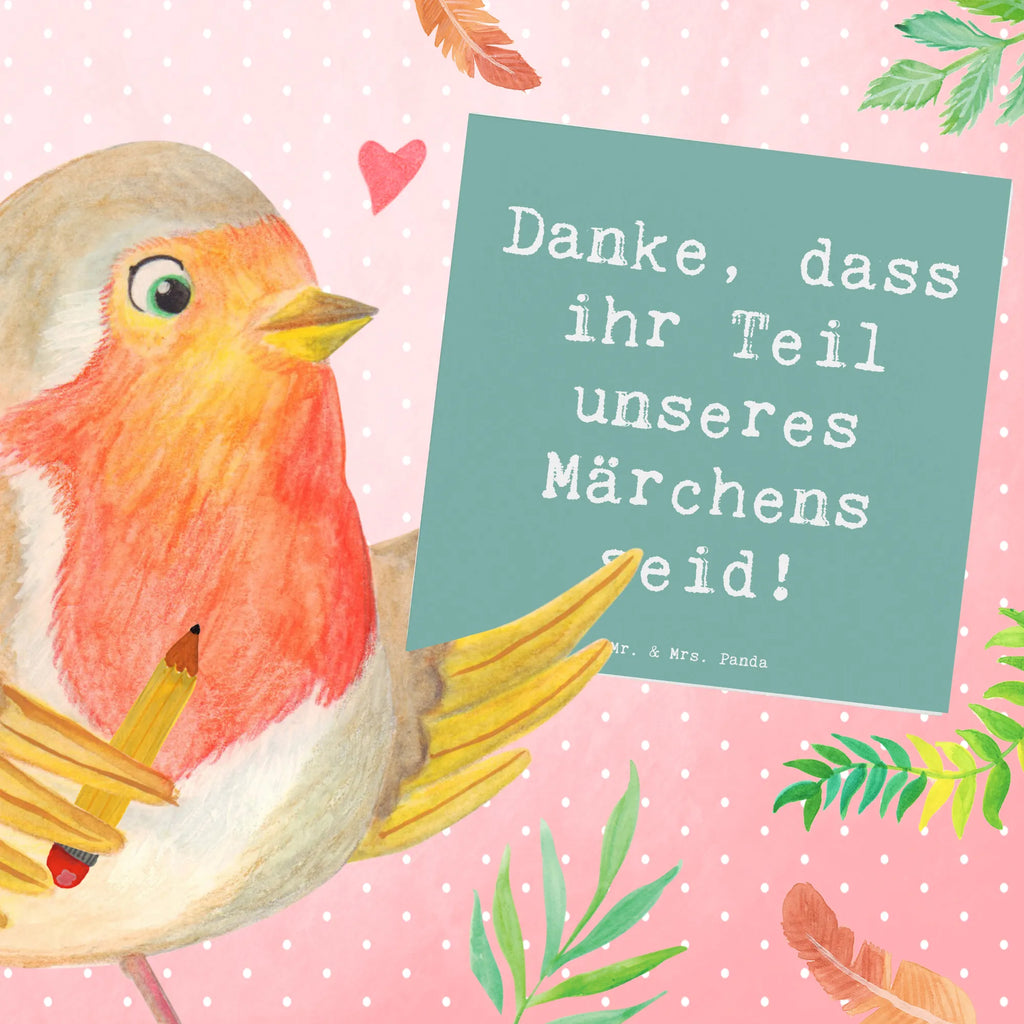 Deluxe Card Saying Danke, dass ihr Teil unseres Märchens seid! Karte, Hochwertige Klappkarte, Hochzeitskarte, Einladungskarte, Geburtstagskarte, Klappkarte, Glückwunschkarte, Grußkarte, Hochwertige Grußkarte, Hochzeit, Hochzeitsgeschenk, Ehe, Hochzeitsfeier, Trauung, Trauungsgeschenk, Verlobungsfeier, Verlobungsgeschenk, Hochzeitsgeschenkideen, Hochzeitsgeschenke für Brautpaar
