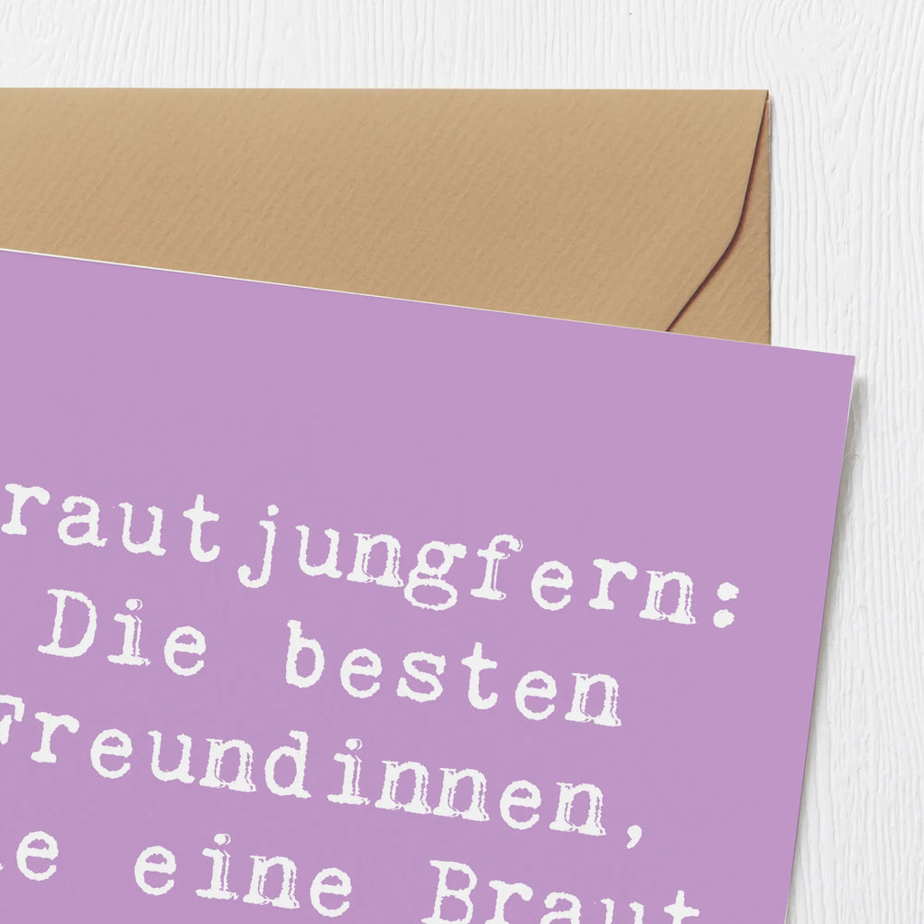 Deluxe Card Saying Brautjungfern: Die besten Freundinnen, die eine Braut haben kann! Karte, Grußkarte, Klappkarte, Einladungskarte, Glückwunschkarte, Hochzeitskarte, Geburtstagskarte, Hochwertige Grußkarte, Hochwertige Klappkarte, Hochzeit, Hochzeitsgeschenk, Ehe, Hochzeitsfeier, Trauung, Trauungsgeschenk, Verlobungsfeier, Verlobungsgeschenk, Hochzeitsgeschenkideen, Hochzeitsgeschenke für Brautpaar