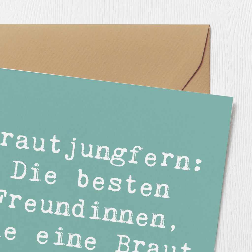 Deluxe Card Saying Brautjungfern: Die besten Freundinnen, die eine Braut haben kann! Karte, Grußkarte, Klappkarte, Einladungskarte, Glückwunschkarte, Hochzeitskarte, Geburtstagskarte, Hochwertige Grußkarte, Hochwertige Klappkarte, Hochzeit, Hochzeitsgeschenk, Ehe, Hochzeitsfeier, Trauung, Trauungsgeschenk, Verlobungsfeier, Verlobungsgeschenk, Hochzeitsgeschenkideen, Hochzeitsgeschenke für Brautpaar