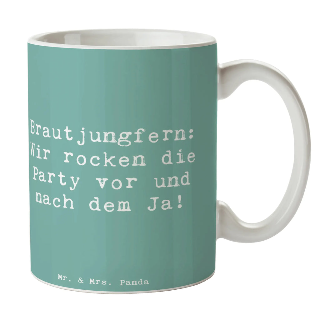 Mug Saying Brautjungfern: Wir rocken die Party vor und nach dem Ja! Teetasse, Bürotasse, Keramiktasse, Kaffeetasse, Porzellantasse, Geschenktasse, Tasse mit Motiven, Tasse, Tasse mit Zitaten, Hochzeit, Hochzeitsgeschenk, Ehe, Hochzeitsfeier, Trauung, Trauungsgeschenk, Hochzeitskarte, Verlobungsfeier, Verlobungsgeschenk, Hochzeitsgeschenkideen, Hochzeitsgeschenke für Brautpaar