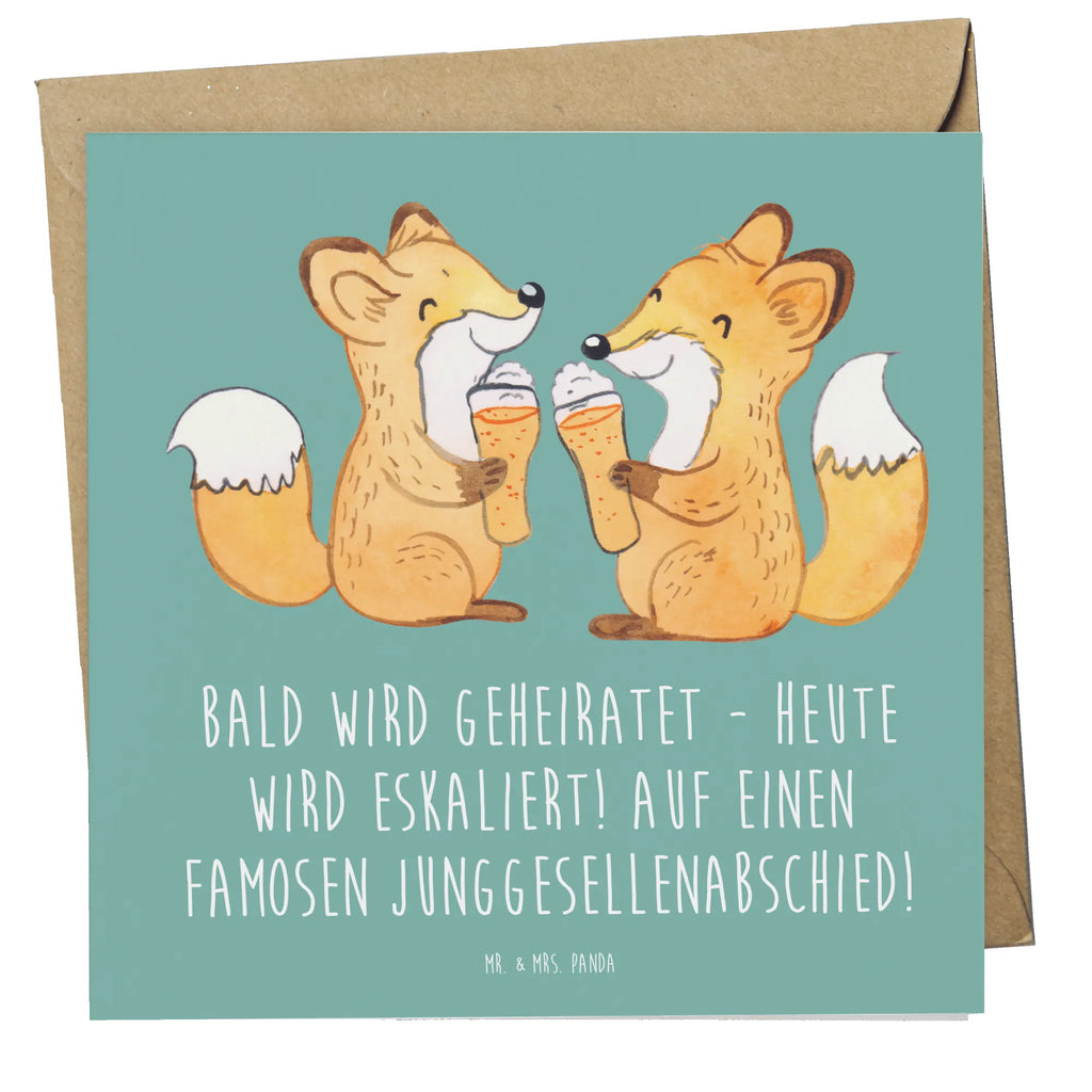 Deluxe Card Bald wird geheiratet - heute wird eskaliert! Auf einen famosen Junggesellenabschied! Karte, Klappkarte, Geburtstagskarte, Grußkarte, Glückwunschkarte, Hochwertige Grußkarte, Einladungskarte, Hochzeitskarte, Hochwertige Klappkarte, Hochzeit, Hochzeitsgeschenk, Ehe, Hochzeitsfeier, Trauung, Trauungsgeschenk, Verlobungsfeier, Verlobungsgeschenk, Hochzeitsgeschenkideen, Hochzeitsgeschenke für Brautpaar