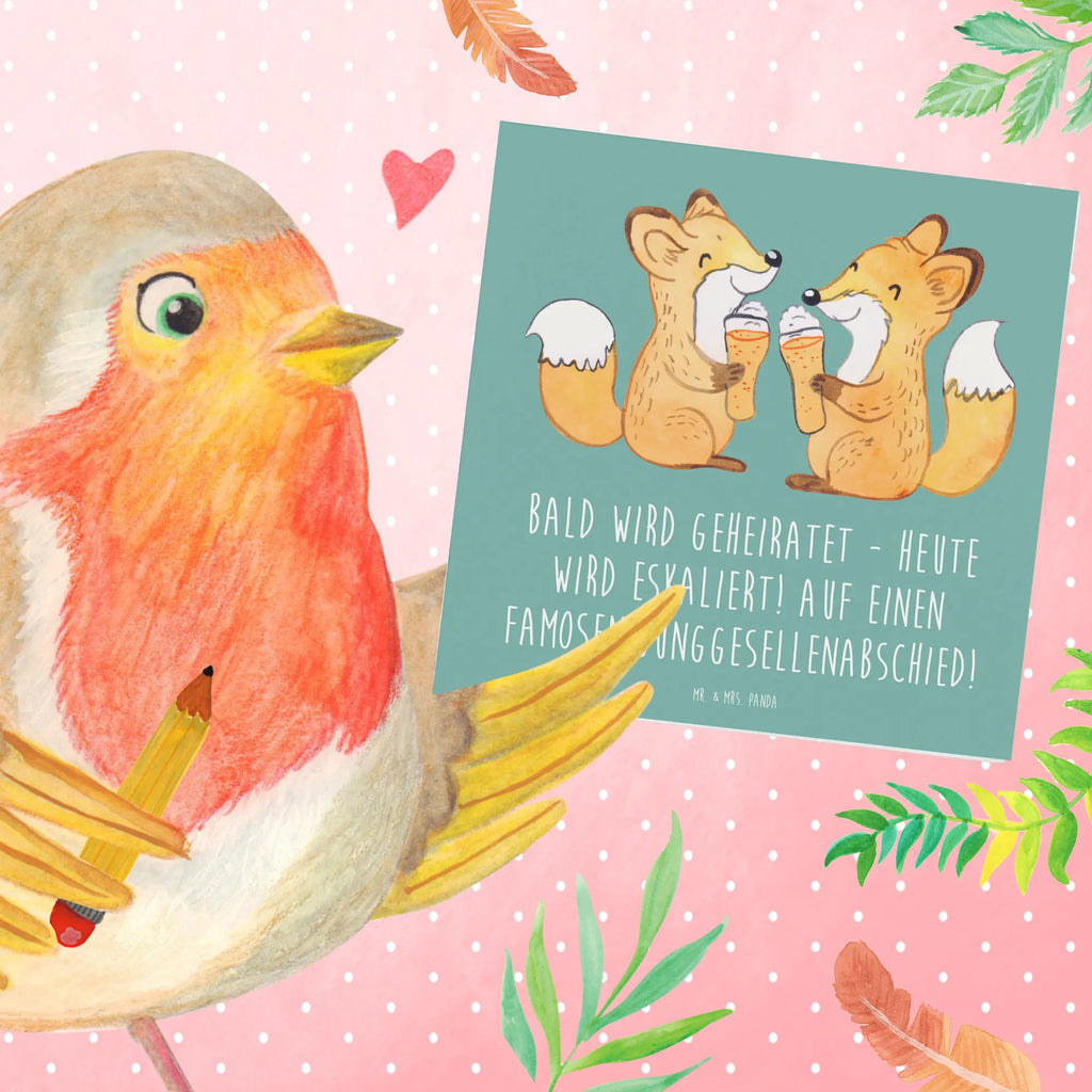 Deluxe Card Bald wird geheiratet - heute wird eskaliert! Auf einen famosen Junggesellenabschied! Karte, Klappkarte, Geburtstagskarte, Grußkarte, Glückwunschkarte, Hochwertige Grußkarte, Einladungskarte, Hochzeitskarte, Hochwertige Klappkarte, Hochzeit, Hochzeitsgeschenk, Ehe, Hochzeitsfeier, Trauung, Trauungsgeschenk, Verlobungsfeier, Verlobungsgeschenk, Hochzeitsgeschenkideen, Hochzeitsgeschenke für Brautpaar