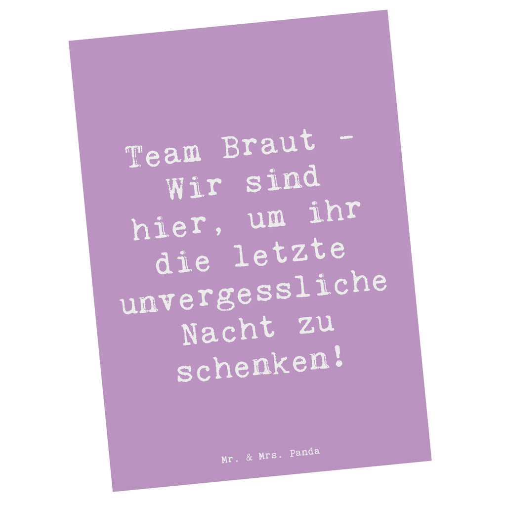 Postcard Saying Team Braut - Wir sind hier, um ihr die letzte unvergessliche Nacht zu schenken! Dankeskarte, Postkarte, Einladung Geburtstag, Einladung, Karte, Geburtstagskarte, Einladungskarten Geburtstag, Ansichtskarten, Grußkarte, Geschenkkarte, Einladungskarte, Ansichtskarte, Hochzeit, Hochzeitsgeschenk, Ehe, Hochzeitsfeier, Trauung, Trauungsgeschenk, Hochzeitskarte, Verlobungsfeier, Verlobungsgeschenk, Hochzeitsgeschenkideen, Hochzeitsgeschenke für Brautpaar
