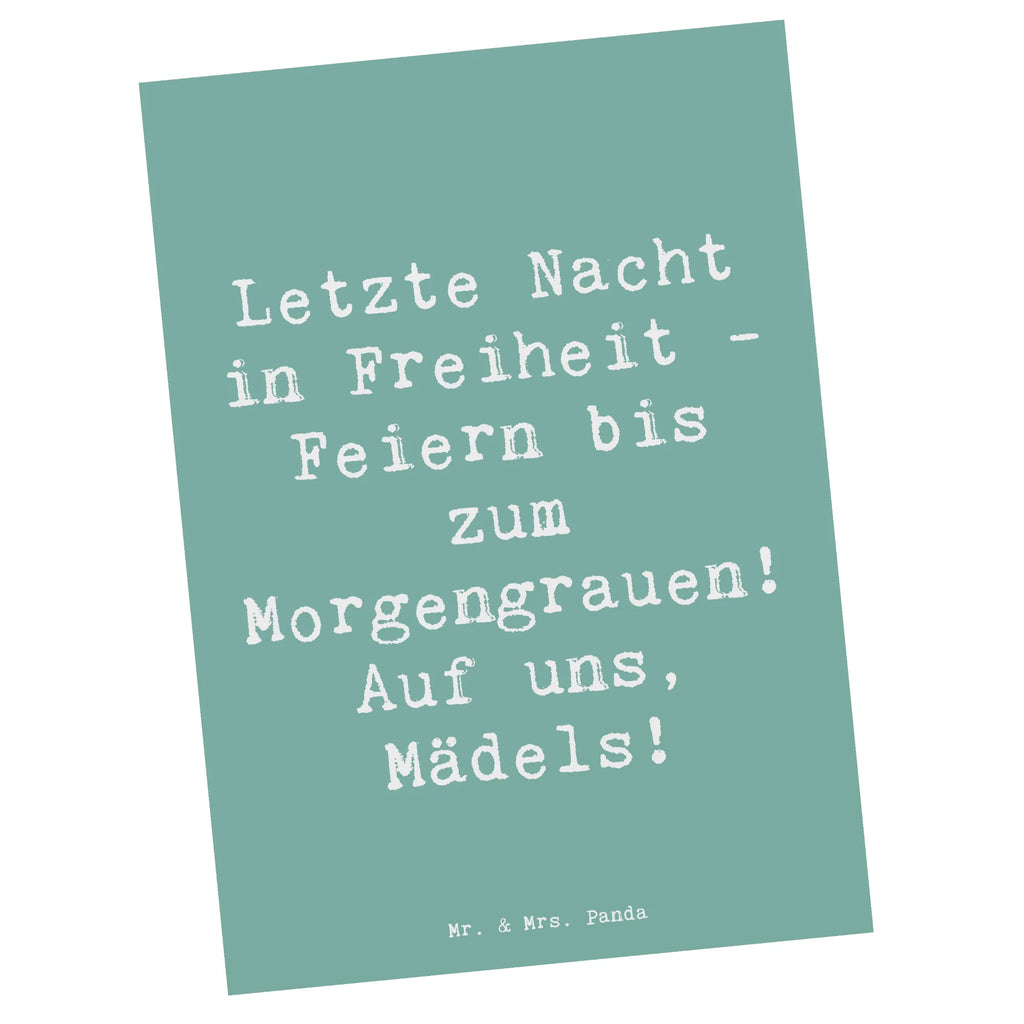 Postcard Saying Letzte Nacht in Freiheit - Feiern bis zum Morgengrauen! Auf uns, Mädels! Einladungskarten Geburtstag, Karte, Postkarte, Dankeskarte, Ansichtskarte, Einladung Geburtstag, Einladung, Ansichtskarten, Geschenkkarte, Einladungskarte, Geburtstagskarte, Grußkarte, Hochzeit, Hochzeitsgeschenk, Ehe, Hochzeitsfeier, Trauung, Trauungsgeschenk, Hochzeitskarte, Verlobungsfeier, Verlobungsgeschenk, Hochzeitsgeschenkideen, Hochzeitsgeschenke für Brautpaar