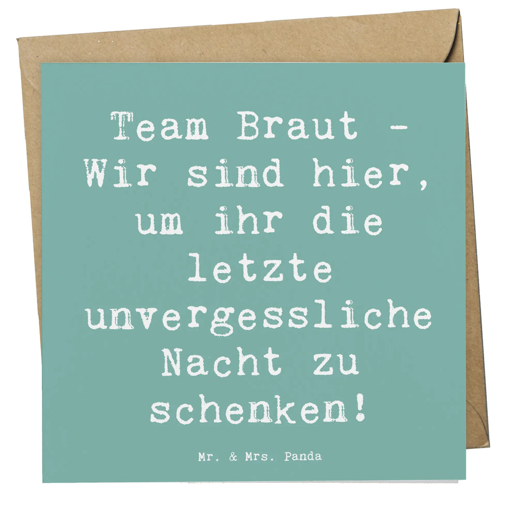 Deluxe Card Saying Team Braut - Wir sind hier, um ihr die letzte unvergessliche Nacht zu schenken! Karte, Klappkarte, Geburtstagskarte, Hochzeitskarte, Grußkarte, Einladungskarte, Hochwertige Klappkarte, Glückwunschkarte, Hochwertige Grußkarte, Hochzeit, Hochzeitsgeschenk, Ehe, Hochzeitsfeier, Trauung, Trauungsgeschenk, Verlobungsfeier, Verlobungsgeschenk, Hochzeitsgeschenkideen, Hochzeitsgeschenke für Brautpaar