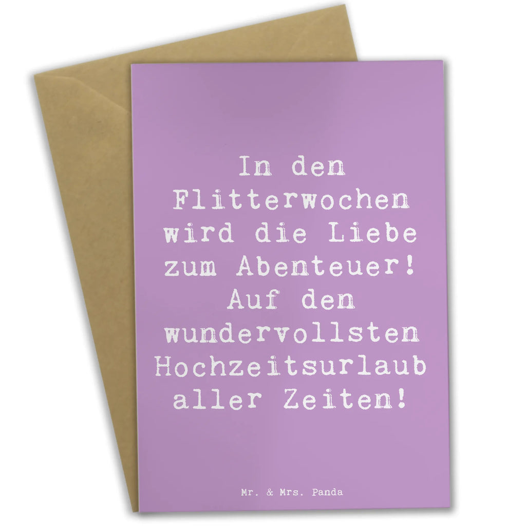 Greetings card Saying In den Flitterwochen wird die Liebe zum Abenteuer! Auf den wundervollsten Hochzeitsurlaub aller Zeiten! Geburtstagskarte, Klappkarte, Einladungskarte, Karte, Glückwunschkarte, Grußkarte, Hochzeitskarte, Ansichtskarten, Hochzeit, Hochzeitsgeschenk, Ehe, Hochzeitsfeier, Trauung, Trauungsgeschenk, Verlobungsfeier, Verlobungsgeschenk, Hochzeitsgeschenkideen, Hochzeitsgeschenke für Brautpaar